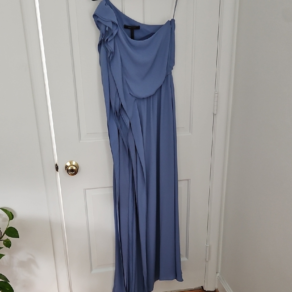 BCBGMaxAzria One Shoulder Blue Dress